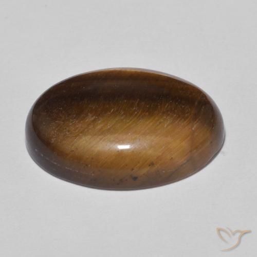 9,17 ctw natürlicher Lebkuchen braun Tigerauge, Oval, Lichtundurchlässig