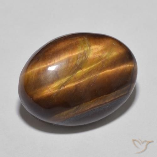 9,17 ctw natürlicher Medium Dark-Brown Tigerauge, Oval, Lichtundurchlässig