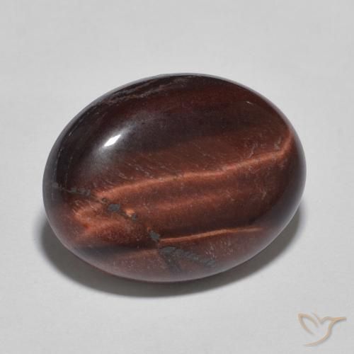 7.98ct Natürlicher Warmes Braun Tigerauge, Oval, Lichtundurchlässig
