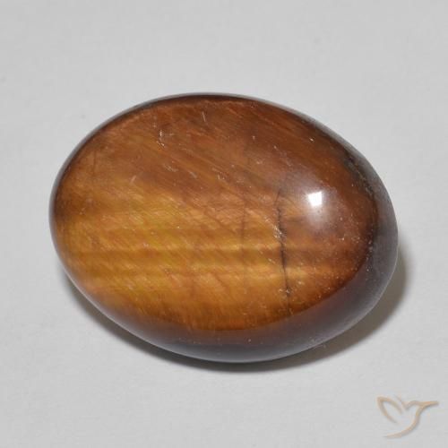 9,17 ctw natürlicher Warmes Braun Tigerauge, Oval, Lichtundurchlässig
