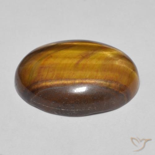 9,17 ctw natürlicher Warmes Braun Tigerauge, Oval, Lichtundurchlässig