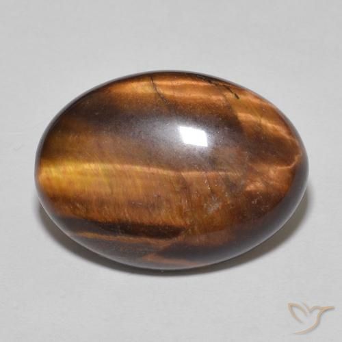9,17 ctw natürlicher Medium Dark-Brown Tigerauge, Oval, Lichtundurchlässig