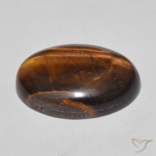 9,17 ctw natürlicher Medium Dark-Brown Tigerauge, Oval, Lichtundurchlässig