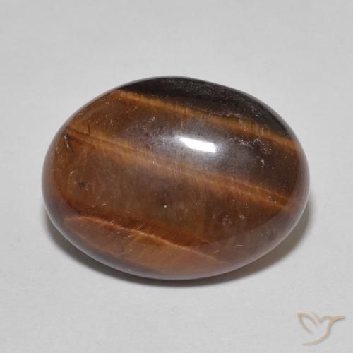 8.54ct Natürlicher orange-braun Tigerauge, Oval, Lichtundurchlässig