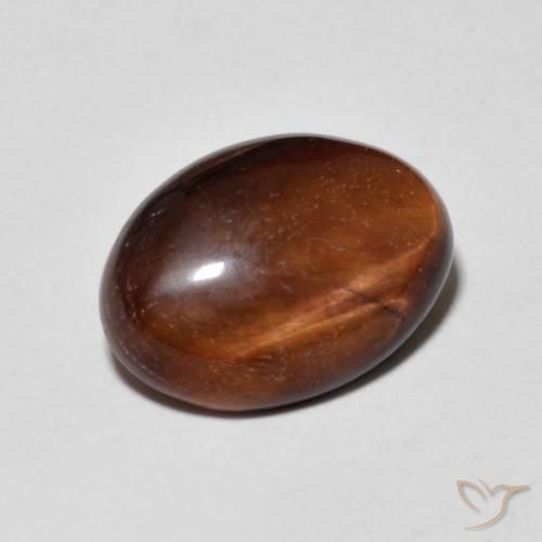 9,17 ctw natürlicher Medium Dark-Brown Tigerauge, Oval, Lichtundurchlässig