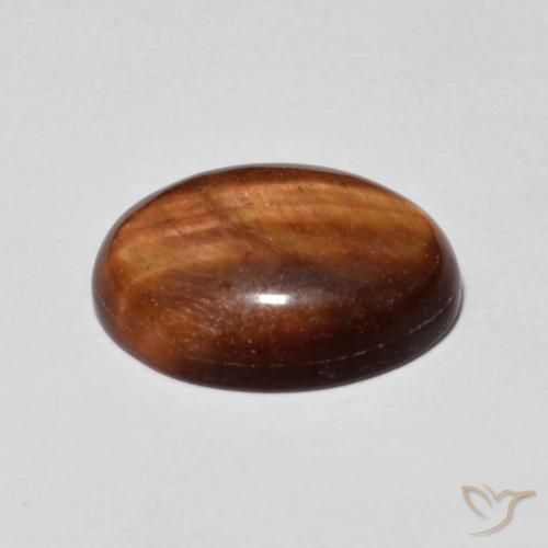9,17 ctw natürlicher Medium Dark-Brown Tigerauge, Oval, Lichtundurchlässig