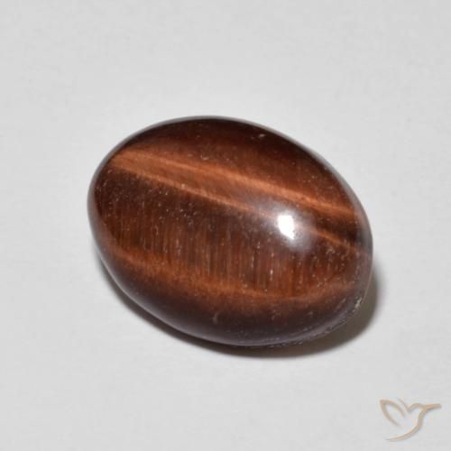 9,17 ctw natürlicher Medium Dark-Brown Tigerauge, Oval, Lichtundurchlässig