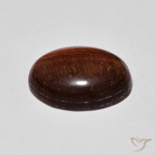 9,17 ctw natürlicher Medium Dark-Brown Tigerauge, Oval, Lichtundurchlässig