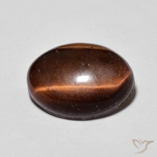 5.42ct Natürlicher rötlich-braun Tigerauge, Oval, Lichtundurchlässig