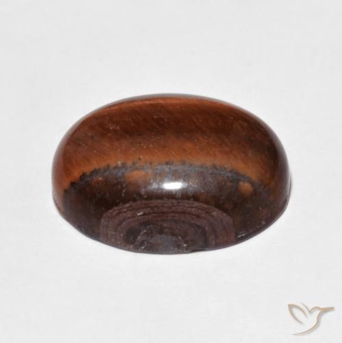 9,17 ctw natürlicher Medium Dark-Brown Tigerauge, Oval, Lichtundurchlässig
