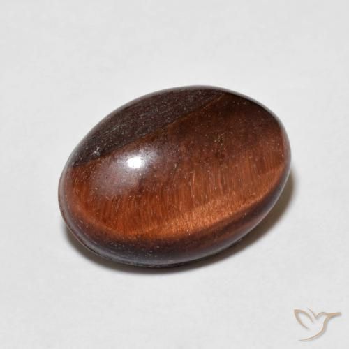 9,17 ctw natürlicher Medium Dark-Brown Tigerauge, Oval, Lichtundurchlässig