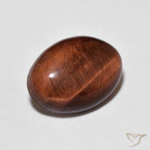 9,17 ctw natürlicher Medium Dark-Brown Tigerauge, Oval, Lichtundurchlässig