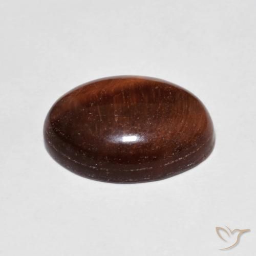 9,17 ctw natürlicher Medium Dark-Brown Tigerauge, Oval, Lichtundurchlässig