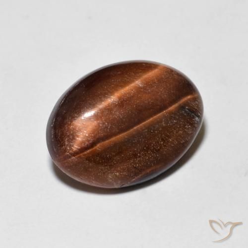 9,17 ctw natürlicher Medium Dark-Brown Tigerauge, Oval, Lichtundurchlässig