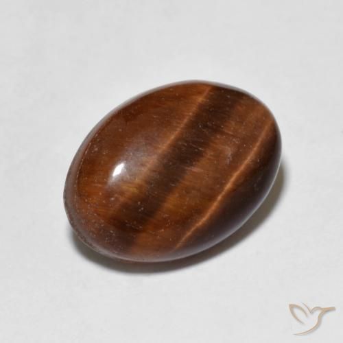 9,17 ctw natürlicher Medium Dark-Brown Tigerauge, Oval, Lichtundurchlässig