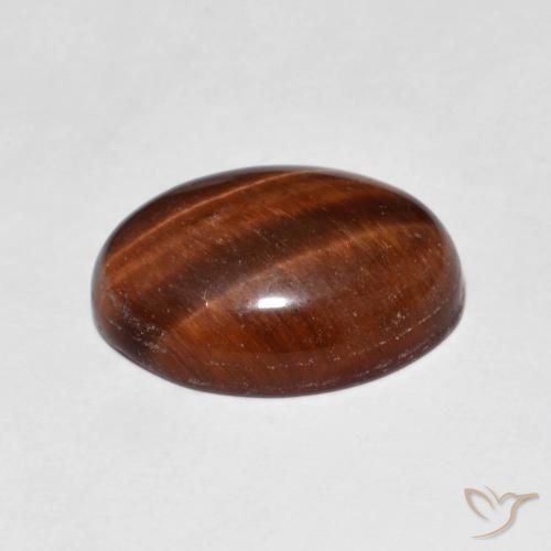 9,17 ctw natürlicher Medium Dark-Brown Tigerauge, Oval, Lichtundurchlässig