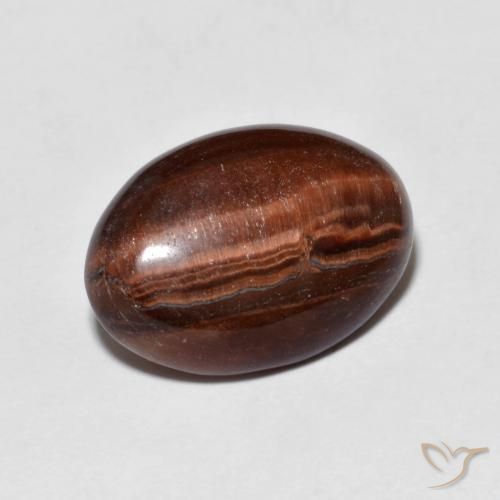 9,17 ctw natürlicher Warmes Braun Tigerauge, Oval, Lichtundurchlässig