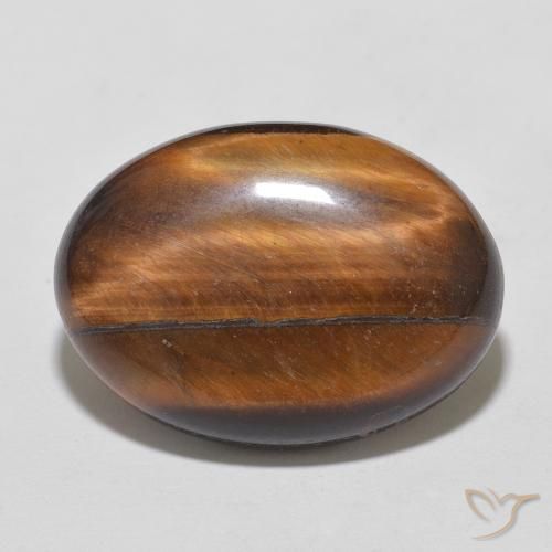 10.04ct Natürlicher Zimtbraun Tigerauge, Oval, Lichtundurchlässig