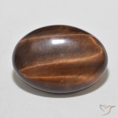 9.80ct Natürlicher Zimtbraun Tigerauge, Oval, Lichtundurchlässig