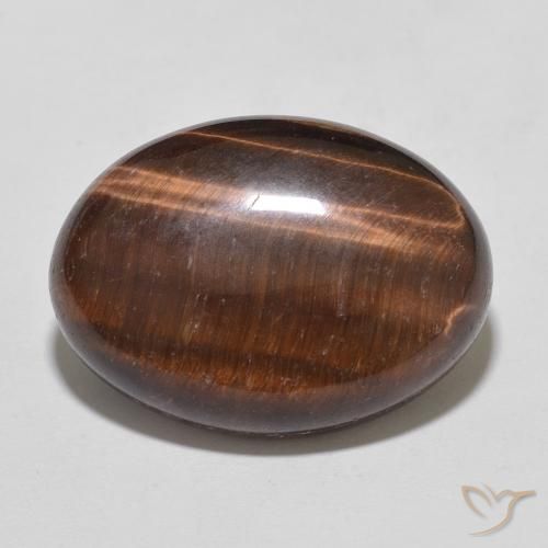 10.52ct Natürlicher Warmes Braun Tigerauge, Oval, Lichtundurchlässig