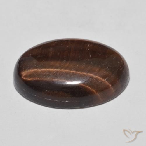 9,17 ctw natürlicher Warmes Braun Tigerauge, Oval, Lichtundurchlässig