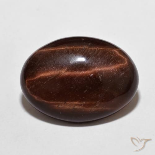 9.08ct Natürlicher rötlich-braun Tigerauge, Oval, Lichtundurchlässig