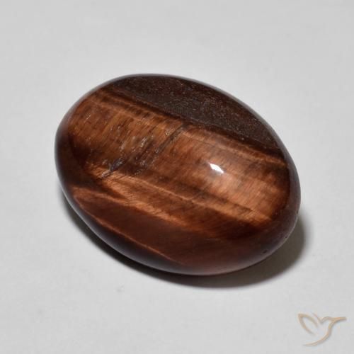 9,17 ctw natürlicher Lebkuchen braun Tigerauge, Oval, Lichtundurchlässig