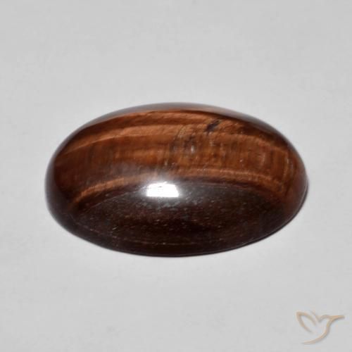 9,17 ctw natürlicher Lebkuchen braun Tigerauge, Oval, Lichtundurchlässig