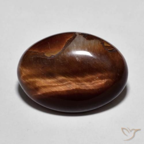 9.63ct Natürlicher Warmes Braun Tigerauge, Oval, Lichtundurchlässig