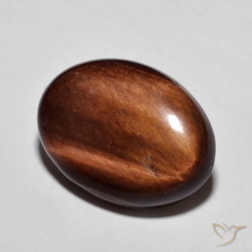 9,17 ctw natürlicher Medium Dark-Brown Tigerauge, Oval, Lichtundurchlässig