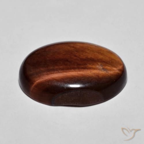 9,17 ctw natürlicher Medium Dark-Brown Tigerauge, Oval, Lichtundurchlässig