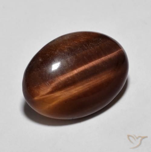 9,17 ctw natürlicher Lebkuchen braun Tigerauge, Oval, Lichtundurchlässig