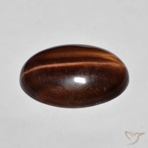9,17 ctw natürlicher Lebkuchen braun Tigerauge, Oval, Lichtundurchlässig