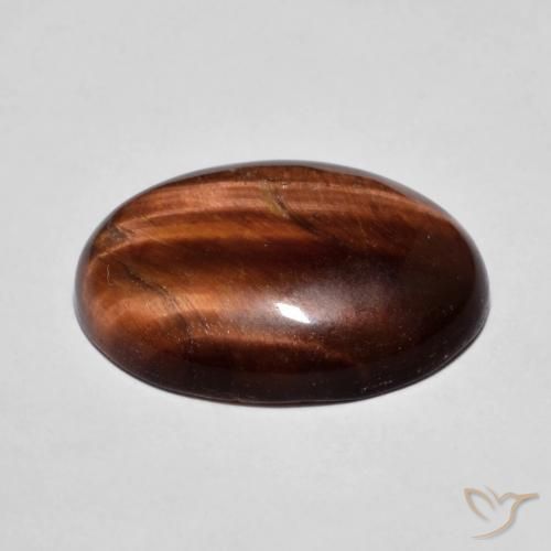 9,17 ctw natürlicher Lebkuchen braun Tigerauge, Oval, Lichtundurchlässig