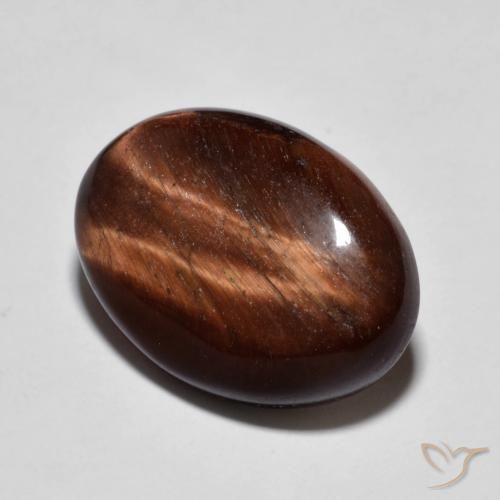 9,17 ctw natürlicher Lebkuchen braun Tigerauge, Oval, Lichtundurchlässig