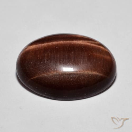 9,17 ctw natürlicher Lebkuchen braun Tigerauge, Oval, Lichtundurchlässig