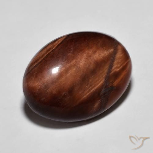 9,17 ctw natürlicher Lebkuchen braun Tigerauge, Oval, Lichtundurchlässig