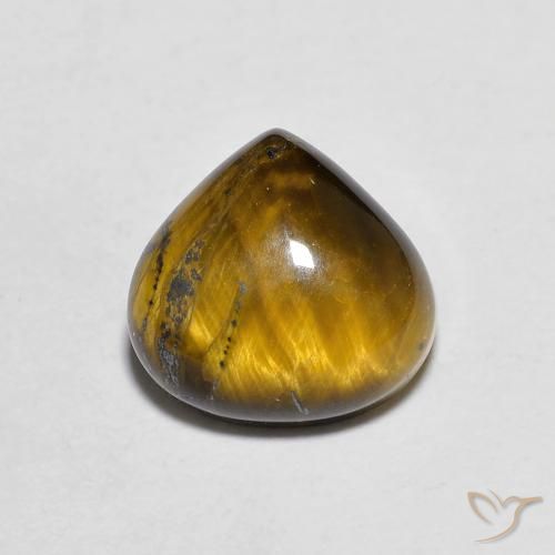 1.98ct Natürlicher Warmes Braun Tigerauge, Birnenform, Lichtundurchlässig