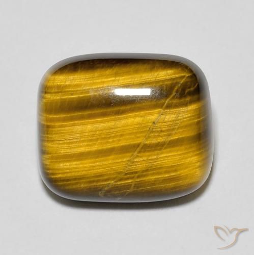 8.41ct Natürlicher Mittel braun Tigerauge, Kissen, Lichtundurchlässig