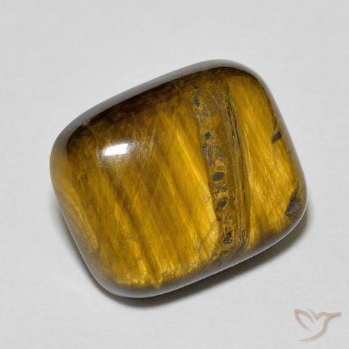 9.01ct Natürlicher Warmes Braun Tigerauge, Kissen, Lichtundurchlässig