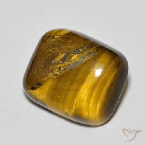 9.28ct Natürlicher hellbraun Tigerauge, Kissen, Lichtundurchlässig