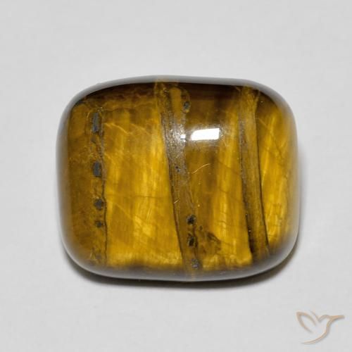 9.15ct Natürlicher Medium Light-Brown Tigerauge, Kissen, Lichtundurchlässig