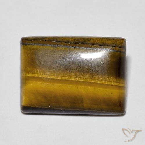 11.70ct Natürlicher Mittel braun Tigerauge, Baguette, Lichtundurchlässig