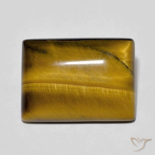 12.55ct Natürlicher gold-braun Tigerauge, Baguette, Lichtundurchlässig