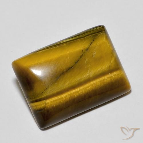 11.93ct Natürlicher Mittel braun Tigerauge, Baguette, Lichtundurchlässig
