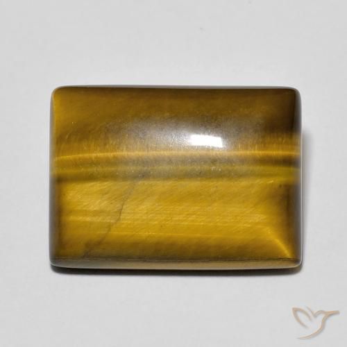 12.54ct Natürlicher gold-braun Tigerauge, Baguette, Lichtundurchlässig