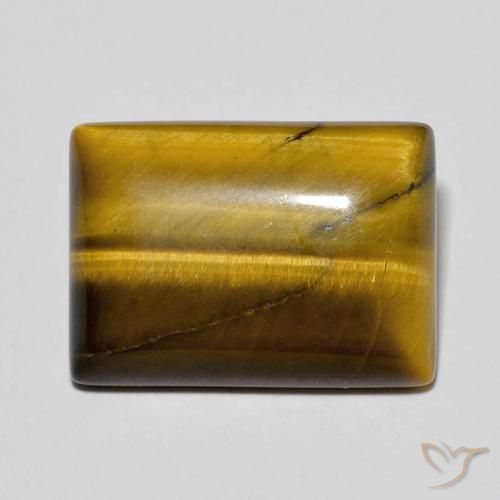 11.56ct Natürlicher Warmes Braun Tigerauge, Baguette, Lichtundurchlässig