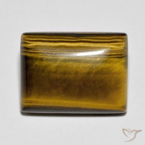 11.83ct Natürlicher Medium Dark-Brown Tigerauge, Baguette, Lichtundurchlässig