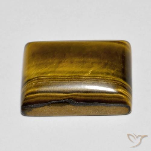 9,17 ctw natürlicher Medium Dark-Brown Tigerauge, Baguette, Lichtundurchlässig