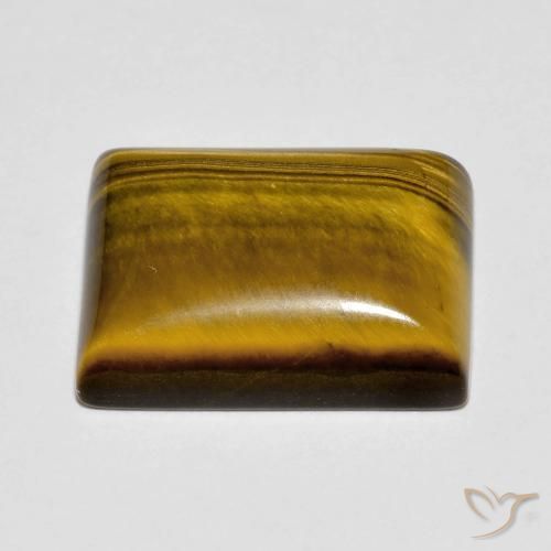 9,17 ctw natürlicher Medium Dark-Brown Tigerauge, Baguette, Lichtundurchlässig